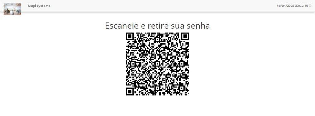 emitir senhas por QR code